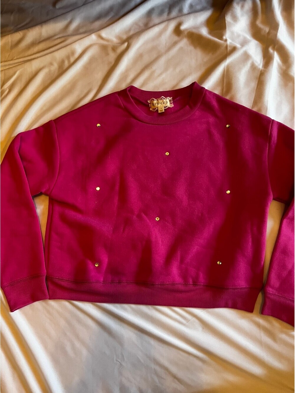 Between fuchsia embellished sweatshirt girls